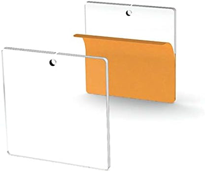 25 Acrylic Square Clear with Hole by SotoLaserCutting