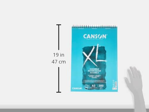 Canson XL Watercolour 300gsm A3 Paper, Cold Pressed, Spiral Pad Short Side - Image 3