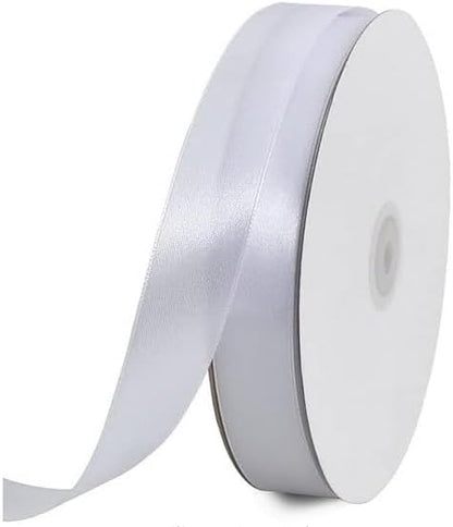 TONIFUL 1 Inch x 100yds White Satin Ribbon, Thin Solid Color Satin Ribbon - Image 7