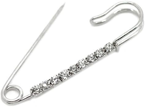 HOUSWEETY 10 Pcs Safety Pins Encrusted by HOUSWEETY