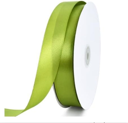 TONIFUL 1 Inch x 100yds Sage Olive Green Satin Ribbon, Thin Solid Color Satin - Image 7