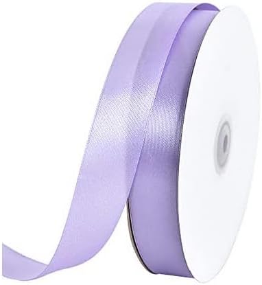 TONIFUL 1 Inch x 100yds Light Purple Satin Ribbon, Thin Solid Color Satin Ribbon - Image 9