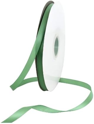 TONIFUL 3/8 Inch x 100yds Sage Green Satin Ribbon Thin Solid Fabric Ribbons Roll - Image 7