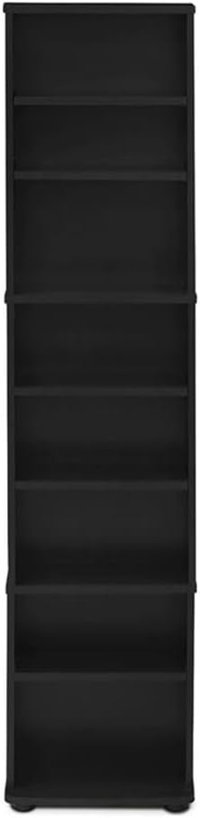 Pemberly Row Engineered Wood Space Saving Multimedia Storage Tower in Espresso by PEMBERLYROW