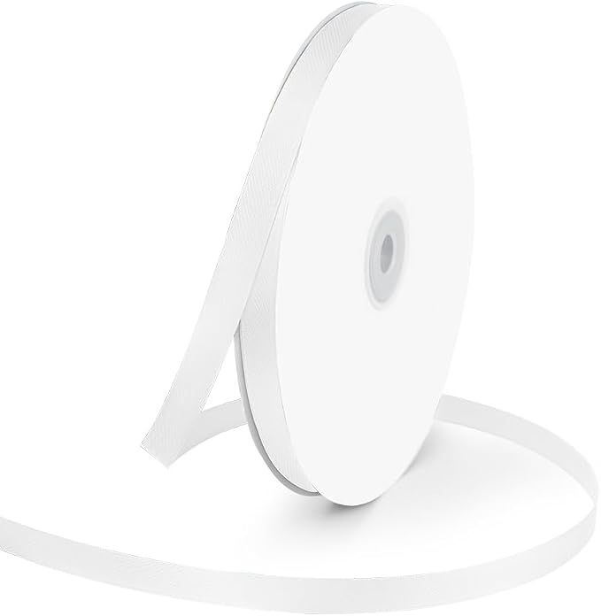 3/8" Wide x 100 Yards Single Face Polyester Satin Ribbon, Satin Ribbon by KMERLIFE