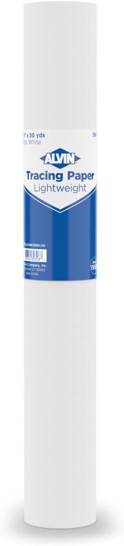 ALVIN 55W-H Lightweight Tracing Paper Roll, Suitable by Alvin