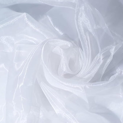 Fynite White Organza Fabric by The Yard | 2 Yard Long | 44" Wide | Bridal Soft by FYNITE