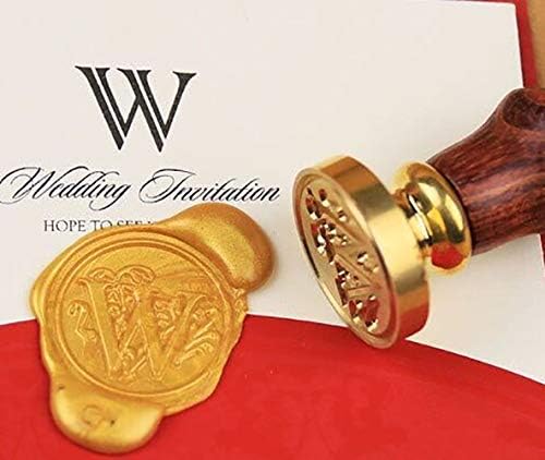 Vintage Santa Claus Monogram Sealing Wax Seal Stamp Red Brass Metal Handle Kit - Image 9