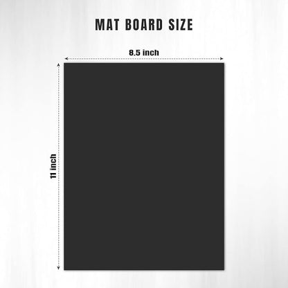AUEAR, 15 Pack 8.5x11 Uncut Matte Boards Black Photo Mat Board Great - Image 2