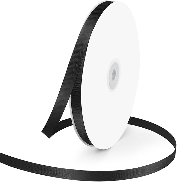 3/8" Wide x 100 Yards Single Face Polyester Satin Ribbon, Satin Ribbon by KMERLIFE