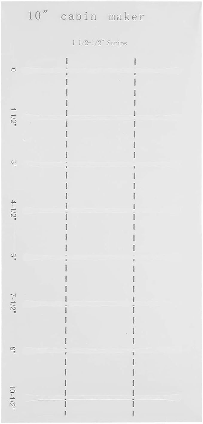 Fydun 10 Inch Log Cabin Quilting Rulers, Acrylic Quilters Edges Maker Template - Image 6