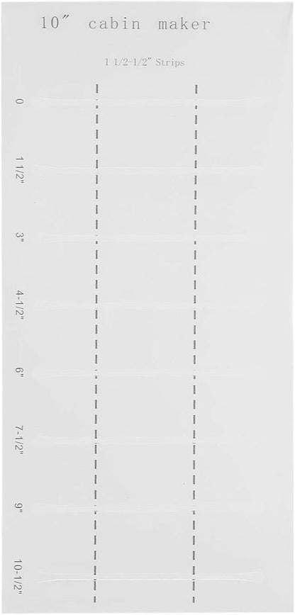 Fydun 10 Inch Log Cabin Quilting Rulers, Acrylic Quilters Edges Maker Template - Image 6