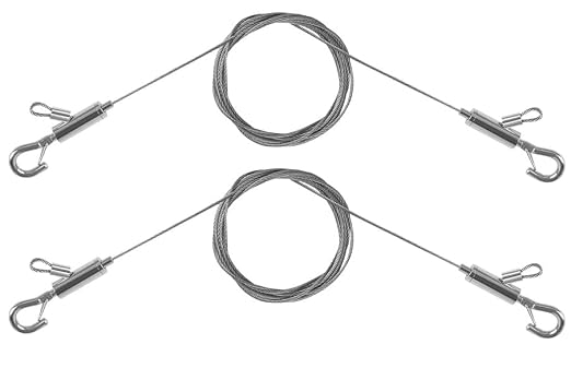 2PCS Adjustable Picture Hanging Wire 0.5m x 1.5mm Large Hooks, Picture Frame by Stalishare