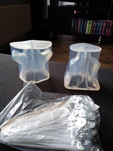 Silicone Candle Molds Set, 2 Pieces Ghost Halloween Molds and 20 Pieces Candle - Image 8