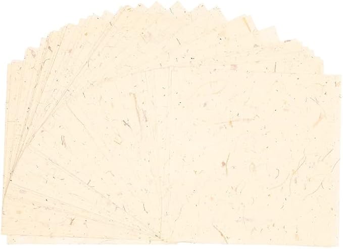 Natural Fiber Mulberry Tree, Banan Bark 6 x 6 Inches Square Origami Paper Arts - Image 3