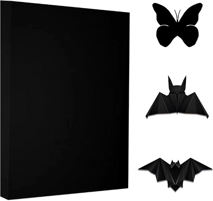 A4 Origami Paper Black 100 Sheets, 8.27×11.7 inch Double Sided Color Easy Fold by Pyrisuu