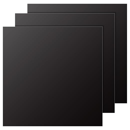 3PCS 12 x 12 x 1/16 Inch Anodized Aluminum Sheet, 5052 Black Aluminum Engraving by LOYORTY