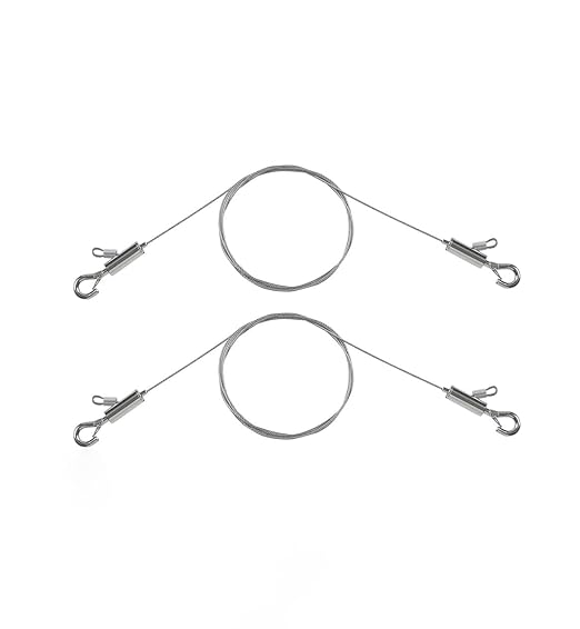 2PCS Adjustable Picture Hanging Wire 3m x 1mm Small Hooks, Picture Frame Wire by Stalishare