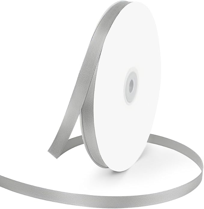 3/8" Wide x 100 Yards Single Face Polyester Satin Ribbon, Satin Ribbon by KMERLIFE