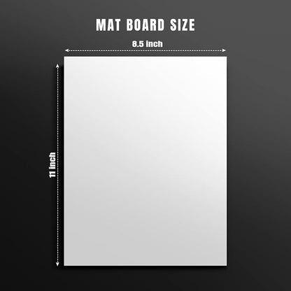 AUEAR, 15 Pack 8.5x11 Uncut Matte Boards White Photo Mat Board Great - Image 2