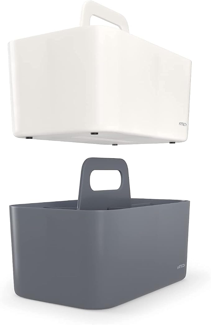 ARTEZA Storage Caddy Pack of 2, 5-Compartment Plastic Caddy Organizer - Image 5