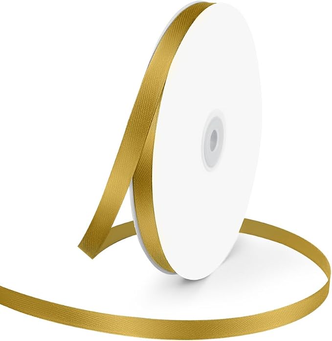 3/8" Wide x 100 Yards Single Face Polyester Satin Ribbon, Satin Ribbon by KMERLIFE