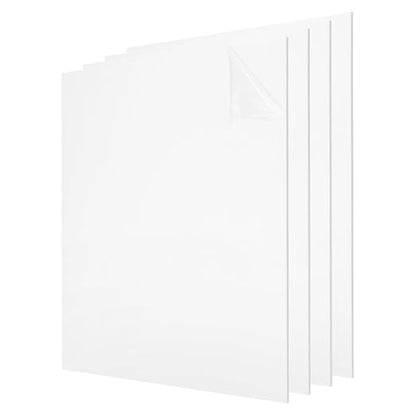 uxcell 4Pcs Acrylic Sheets 8x8 Inch Acrylic Panel 1/8 Inch-3mm Plastic Board by uxcell