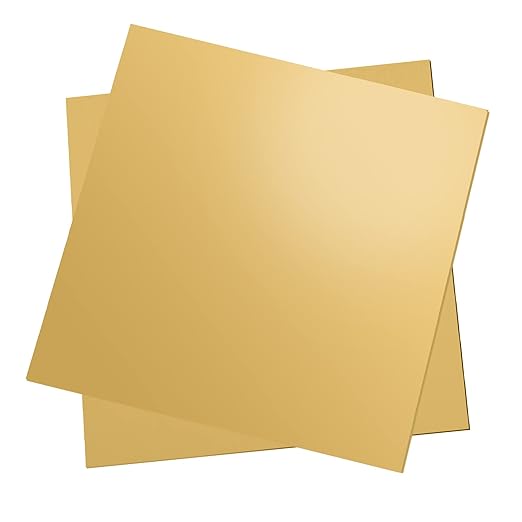 2 Pcs Brass Sheet, 24 Gauge Thickness, No Scratches, Film Attached Brass Plates by iteshuai