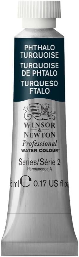 Winsor & Newton Professional Watercolor, 5ml Tube, Phthalo Turquoise by WinsorNewton