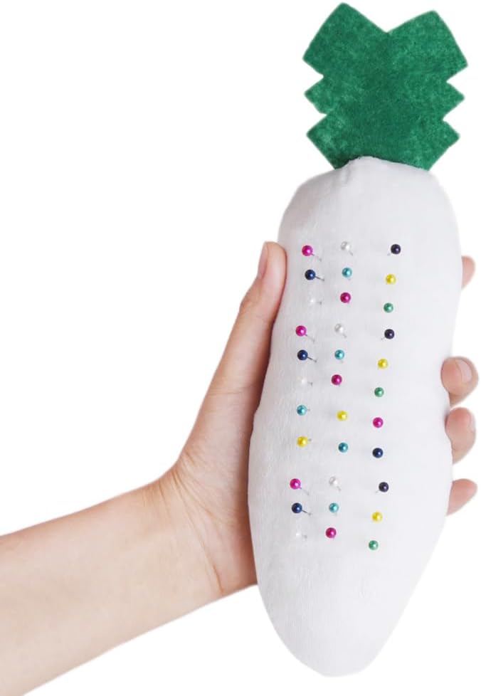White Radish Pin Cushion, Large Pincushions, Cute Pin Cushions Needle Holders - Image 3