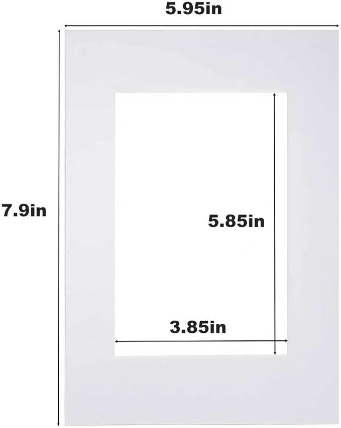 Egofine 6x8 White Picture Mats Pack of 11, Frame Mattes - Image 2