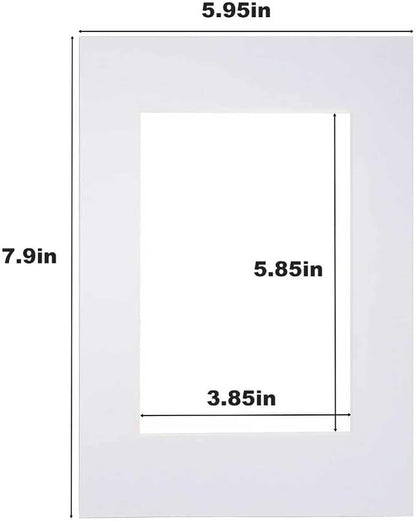 Egofine 6x8 White Picture Mats Pack of 11, Frame Mattes - Image 2