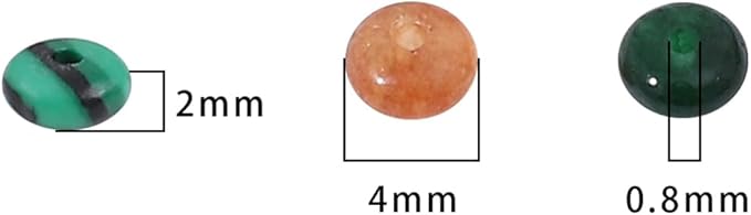Natural Mix Colored Disk Stone Beads 4x2mm 160pcs Rondelle Loose Semi Gemstone - Image 5