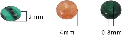Natural Mix Colored Disk Stone Beads 4x2mm 160pcs Rondelle Loose Semi Gemstone - Image 5