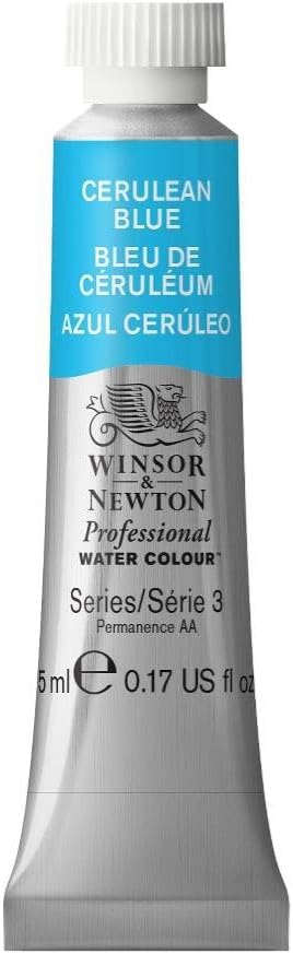 Winsor & Newton Professional Water Colour Paint, 0.17-oz Tube, Cerulean Blue by WinsorNewton