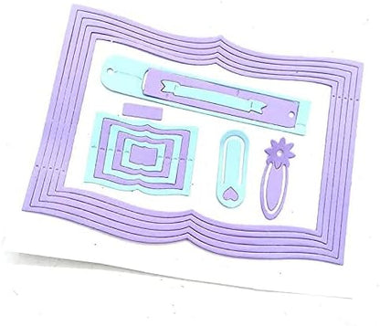 Book Cutting Dies, Bookmarks Tags Banner Die Cuts Metal Embossing Stencils - Image 6