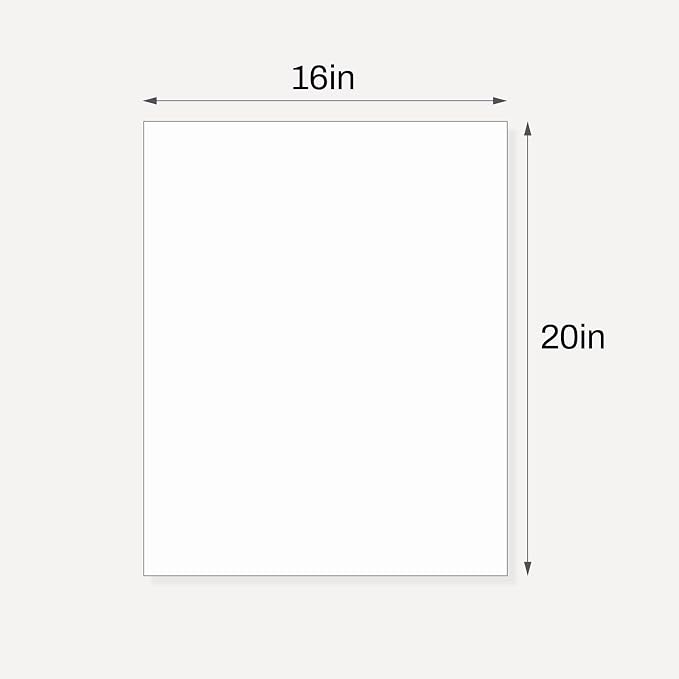10 Pack Backing Boards, 16x20 Uncut White Mats Matboards, Acid-Free Backerboards - Image 2