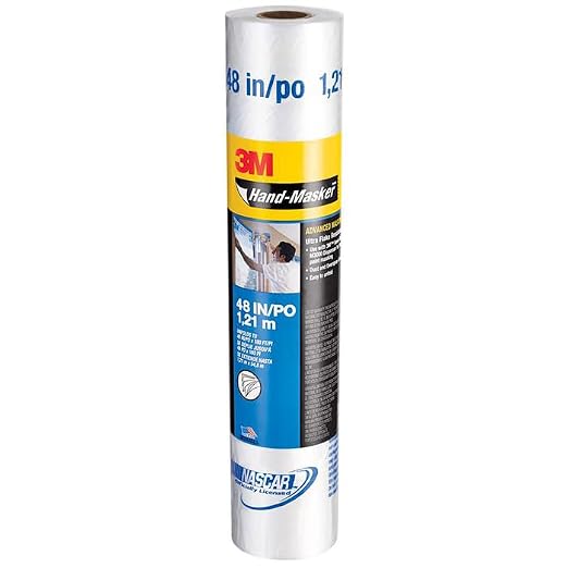 3M 12-Rolls of 48” x 180 AMF48 Hand-Masker Pre-Folded Advanced Masking Film by 3MIndustrial