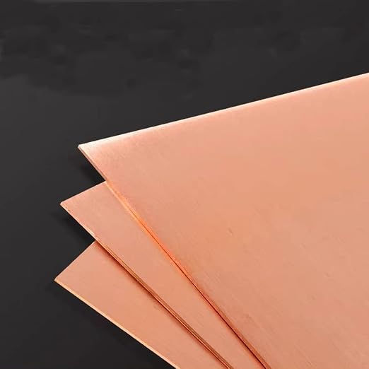 2 Pcs Copper Sheet, 24 Gauge Thickness, Double Sided Film Attached 99.9% Pure by LSVERDE