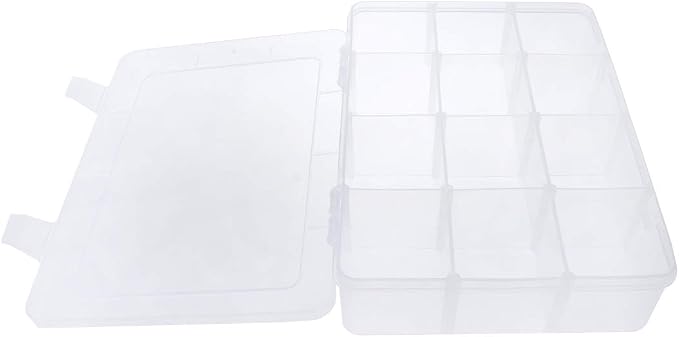 Xiaoyztan Clear Plastic Organizer, 12 Grids - Image 3