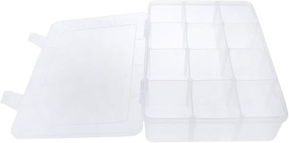 Xiaoyztan Clear Plastic Organizer, 12 Grids - Image 3