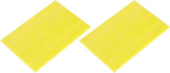 MECCANIXITY 2 Pcs Stained Glass Sheet Mosaic Tile 7.9 Inch x 5.9 Inch Yellow by MECCANIXITY