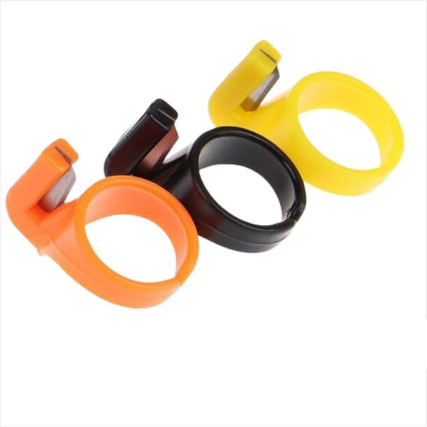 3Pcs Plastic Thimble Set, Sewing Ring, Thread Cutter, Finger Blade, Needle by Unknown