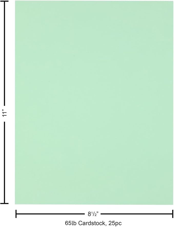 PA Paper Accents Stash Builder Cardstock 8.5" x 11" Tranquil, 65lb colored - Image 6