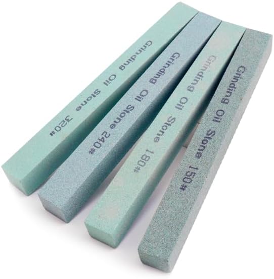 4Pcs Square Sharpening Stone Set -Grits 150#, 320# Green Silicon Carbide Honing by LWCUSNJ