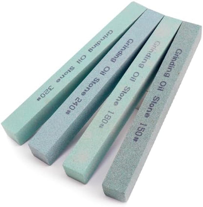 4Pcs Square Sharpening Stone Set -Grits 150#, 320# Green Silicon Carbide Honing by LWCUSNJ