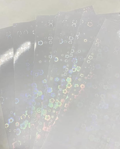 Syntego A4 Self Adhesive Transparent Holographic Sticker Paper Vinyl 8.5 X 11 - Image 3