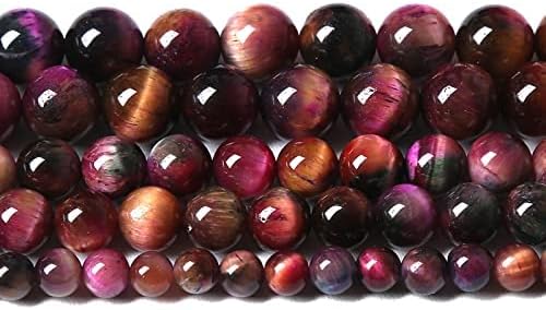 61pcs 6mm Top AAA Natural Tiger Eye Beads - Image 2