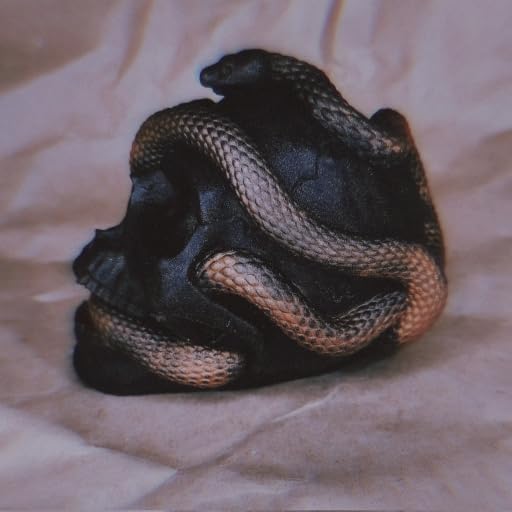 Halloween Snake Winding Skull Candle Silicone Mold, DIY 3.7 Inch Ghost Skull - Image 7