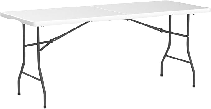 Plastic Folding Table, 6 FT Folding Table, Plastic Portable Tables - Image 5